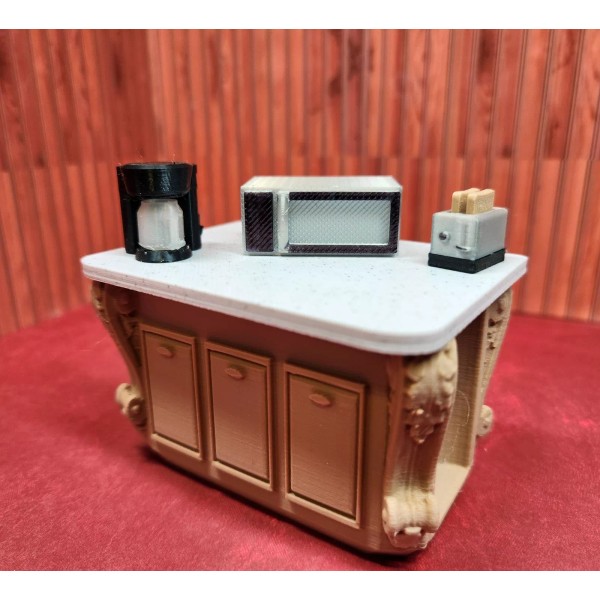 1:24 scale (half scale) Kitchen Appliances. Microwave, Coffee pot, toaster