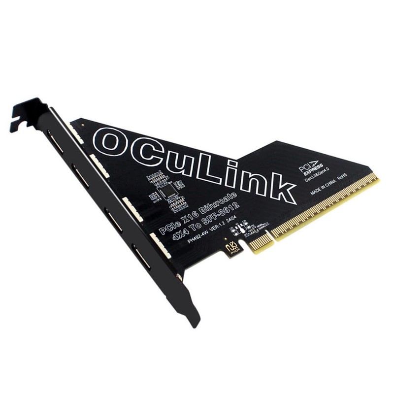 chenyang 4 Port Oculink to PCIe 4.0 X16 Adapter,SFF-8611/8612 to