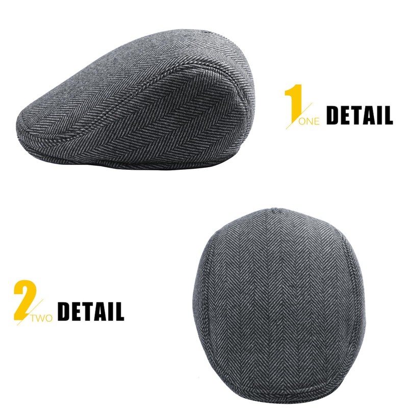 Comilaka Men's Beret Cap Gatsby Flat Cap Newsboy Flat Cap