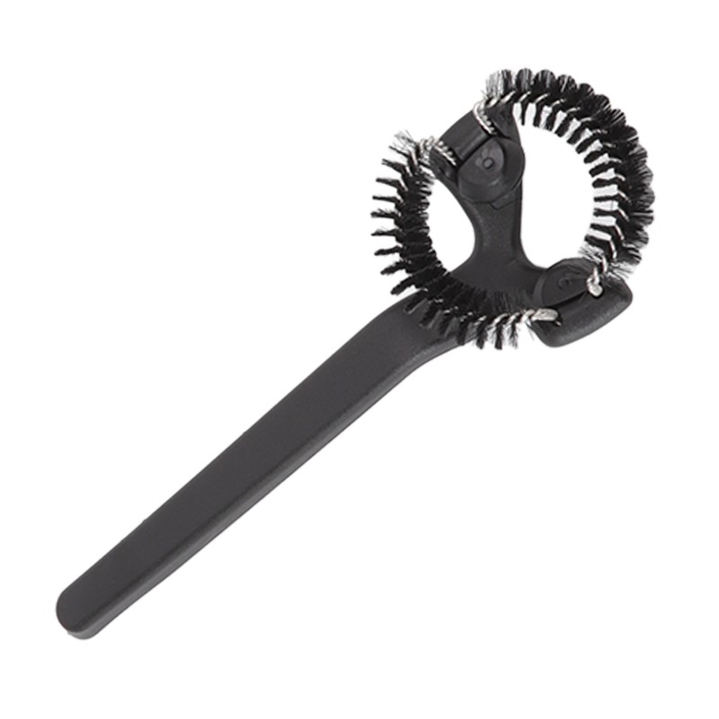 Grouphead Cleaning Brush Detachable Plastic Handle Nylon Bristle Round Coffee