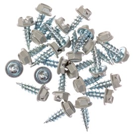 Eagle 1#8 1/2 inch (25 Count) Gutter Downspout Or Sheet Metal Screws (Multiple Quantities/Colors) - Easy Start Sharp Tip - Zip Screws/Fasteners (25, Pearl Grey)