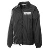 First Class 100% Nylon Windbreaker with Securtiy I.D. (Black)-Medium
