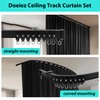 Room Divider Blackout Curtains Flexible Sliding Tracks Sets Ceiling Mounted