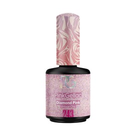 Pink Gellac Shellac Gel Nail Polish 15 ml for UV LED Lamp 243 Diamond Pink Pink with Glitter Gel Nail Polish for UV Nail Lamp Pink LED Nail Polish Gel Polish Nail Gel