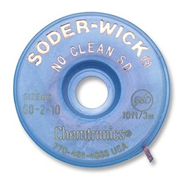 Chemtronics 60-2-10 Solder Wick No Clean Braid 10 Foot Yellow