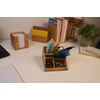 Wedo 61507 Butler bamboo, 3 compartments, pens insert, dimensions 15.4