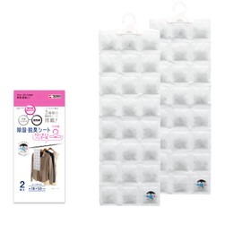 Tenma Dehumidifying and Deodorizing Sheet for Closet Hangers, Pack of 2, Width 7.1 inches (18 cm) x Depth 19.9 inches (50.4 cm)