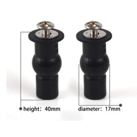 Toilet Seat Screws, Toilet Seat Fittings Toilet Seat Hinges Expanding Rubber for Top Fix Fixing Seats 50PCS
