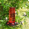 Juegoal 28 oz Glass Hummingbird Feeders for Outdoors, Wild Bird