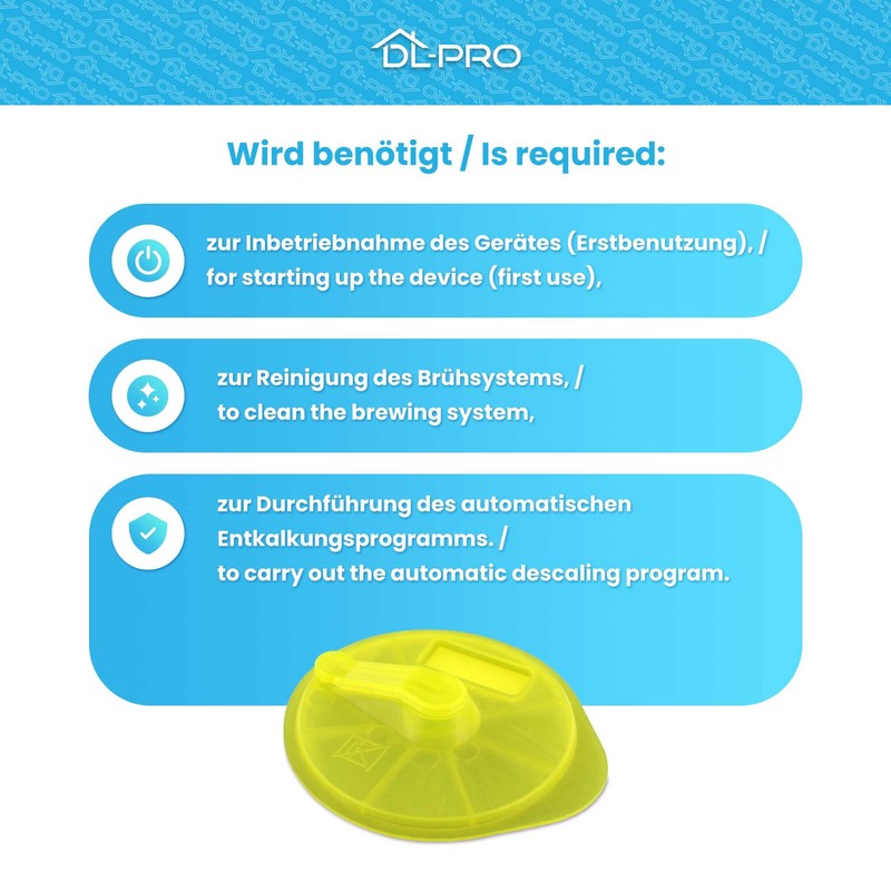 DL-pro Cleaning Disc T-Disc Yellow for Bosch 00576836 17001490 Tassimo