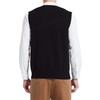 Kallspin Mens Wool Blend V Neck Sleeveless Sweater Vest, black