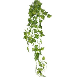 MedianField 【 観葉植物 アイビー 1本 】 壁掛け インテリア アンティーク 雑貨 造花 人工 フェイク 壁掛 グリーン 緑 植物 吊り (1本)
