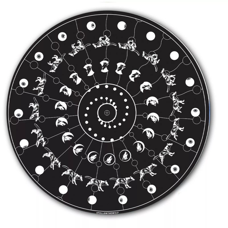Plastic Waffles DJ Follow The Wolf #1 Animated Slipmat Turntable