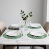 Placemats Set of 6, Faux Leather Round Table Mats, Heat-Resistant