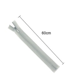 5 Pieces Nylon Invisible Zippers for Sewing 60cm Grey Nylon Hidden Zippers for Bags,Pouches,Pillow Covers Making and Replacement
