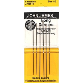 Colonial Needle 6 Count John James Long Darners Assorted Needles, Size 1/5