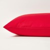 HOMESCAPES Red Pure Egyptian Cotton Pillowcase Standard Size 200 TC