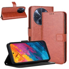 KZIOACSH Wallet Case for TCL 60 XE NxtPaper 5G, Ultra Slim Premium PU Leather Holster Stand Shockproof Case Full Protection Magnetic Closure Kickstand Bumper Cover with Cash and Card Slots,Brown