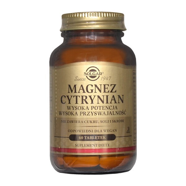 Categories:Bone structure regeneration,Joints, muscles, bones,Pharmacy Solgar Magnesium Citrate, tablets, 60