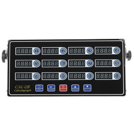 QWORK 12 Channel Multi-Timer Kitchen Clock, LED Digital Cooking Timer, Loud Alarm