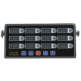 QWORK 12 Channel Multi-Timer Kitchen Clock, LED Digital Cooking Timer, Loud Alarm