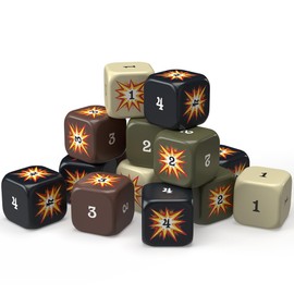 Renegade Games Studio: Axis & Allies: Hit Dice - 72 Dice in 4 Styles 16mm Military Style Travel Bag Strategy Board Game Accessories and Upgrade