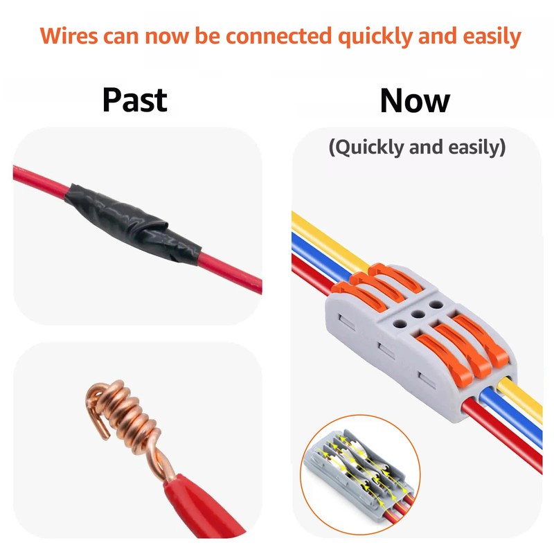 30pcs Conductor Compact Connectors,USUPERINK Lever Wire Nut Electrical Connectors for