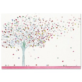 Tree of Hearts Note Cards (14 Cards, 15 Self-sealing envelopes)