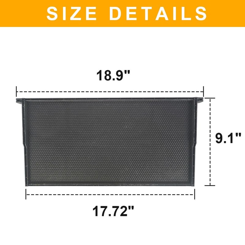 witbee 20-Pack Deep Brood Plastic Bee Hive Frames with Beeswax