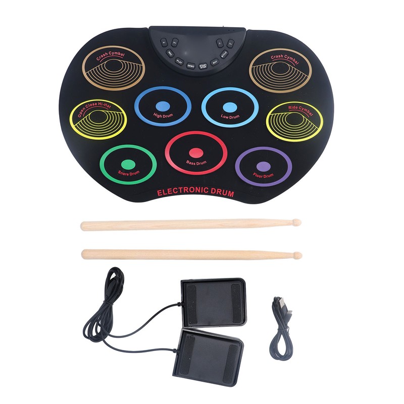 Electronic Drum Set Portable Easy to Play Roll Up Drum