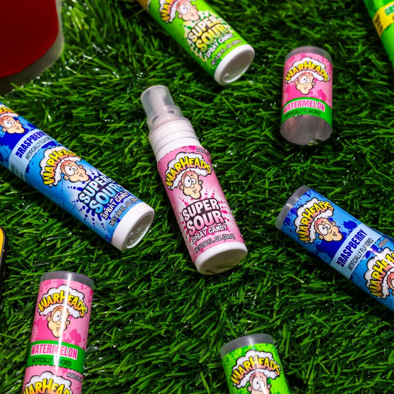 WARHEADS - Super Sour Candy Spray - Blue Raspberry, Green
