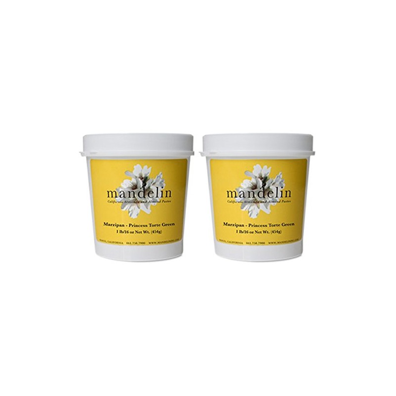 Mandelin Princess Torte Green Marzipan Modeling Paste, 33% Almonds, 67%