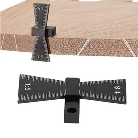 Dovetail Marker Aluminum Alloy Wood Joints Gauge Tool Dovetail Marking Jig with Scale 1:5/1:8, Woodworking Dovetail Marker for Both Furniture Factory and Woodworking Enthusiasts