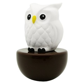 Lively Breeze Blinky Owl, Non-Electric Ceramic Diffusers for Essential Oils and Aromatherapy Fragrance, White Ceramic Diffusers in Car or Desk Office Decor and Small Bathroom at Home, Brown Vase