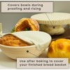 STRAODTIC Reusable Bowl Covers for Bread Proofing(2-Pack) – Double-Layer Linen