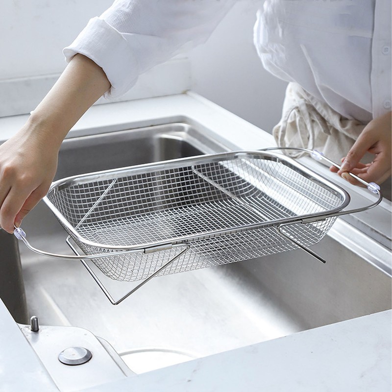 Dish Drying Rack Multipurpose Large Capacity Retractable 304 Stainless Steel