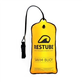 RESTUBE Swim Buoy Classic | High Visibility Open Water Swim Buoy with Dry Storage | Lightweight Safety Float for Swimmers, Triathletes & Swim Training