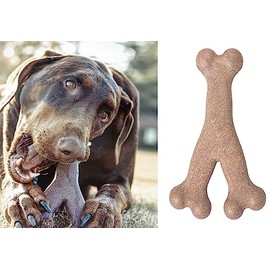 Dog Chew Bone for Aggressive Chewers Long-Lasting for Small, Medium, Large Dogs, Durable - Outdoor Adventure, Fetch Training. Chicken & Beef Flavoured - No Smell, No Odour (Dog Bone Chicken - 1)