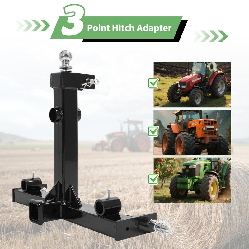 Wutist 3 Point Hitch Adapter Compatible with All Category 1