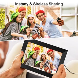 Digital Picture Frame LOPEVI - Frameo 10.1 inch Smart WiFi Digital Photo Frame, 1280x800 HD IPS Touch Screen Photo Frame Electronic, Electronic Picture Frame-Birthday, Wedding, for mom and Family