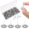 VAPKER 600 Count Thumb Tacks Silver Push Pins 10mm/0.39inch Flat