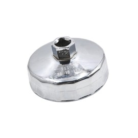 A ABSOPRO Car 79-80mm ID Oil Filter Wrench Steel Silver Tone