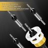 LUMOOM 6-Piece Countersink Drill Bit Set with Adjustable Depth Stop,