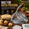 Kundita 8-Inch Cast Aluminum Tortilla Press, Silver Commercial-Grade Tortilla Maker