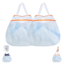 Nicola Mesh Laundry Bags 2pcs Travel Laundry Bag, Portable Hanging Laundry Bag, 30cm x 30cm Small Wash Bag for Washing Machine, Traveling, Camping (30cm x 30cm)