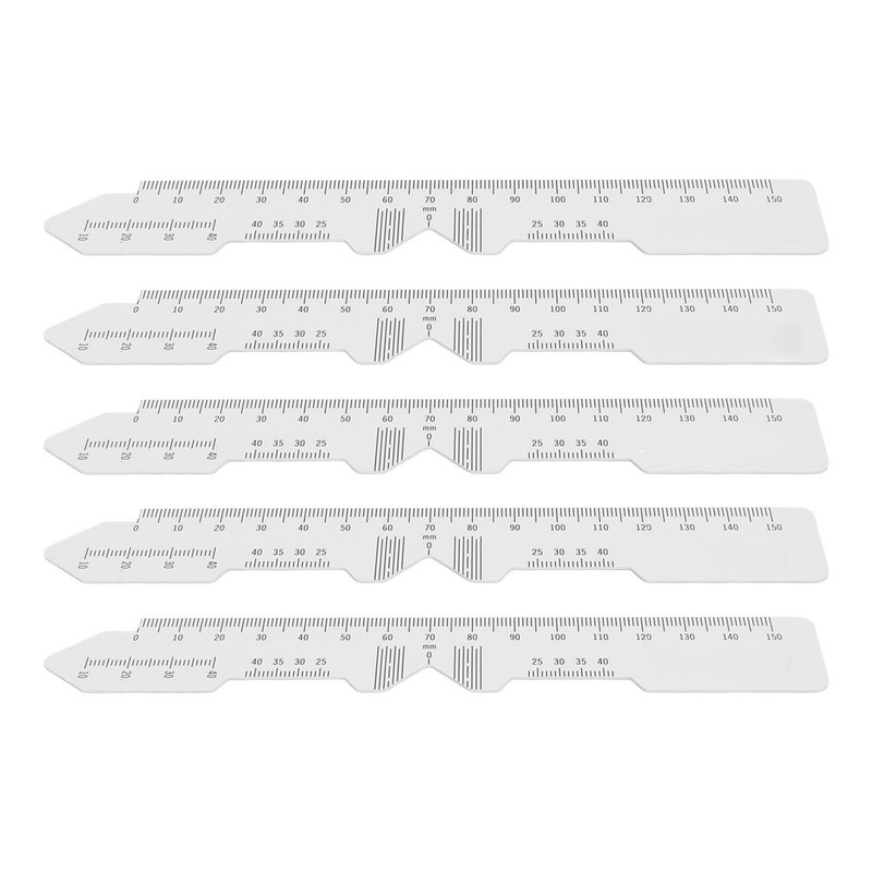 5pcs Ophthalmic PD Ruler Clear Data Marking Smoothing Edges Pupillary