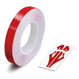 RED, 3/8" | 9mm, Self-Adhesive Vinyl Pin Stripe Line Decal Sticker Tape, Length 32ft | 9.80m, Suitable for Cars, Vans, Motorcycles, Bikes, Models, Tuning & Styling, and much more