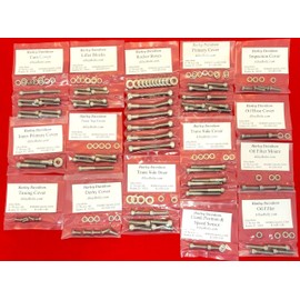 ALLOYBOLTZ - 1999-2006 Harley Touring Ultra Electra Glide Road Glide Road King Street Glide Polished Stainless Steel Engine Transmission Allen Bolt KIT Set