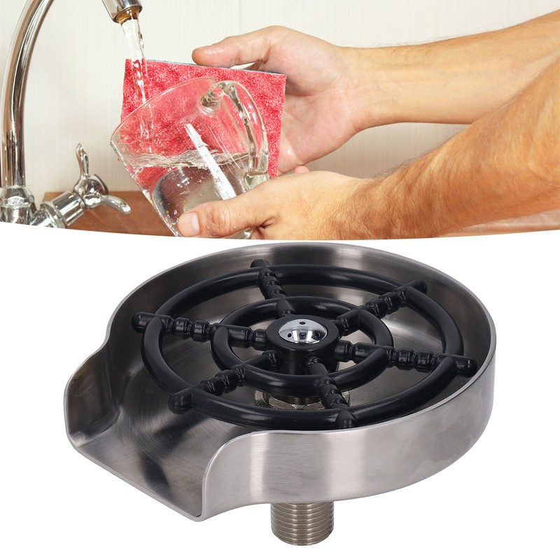 Kitchen Sink Glass Rinser Bar High Pressure Automatic Cup Washer