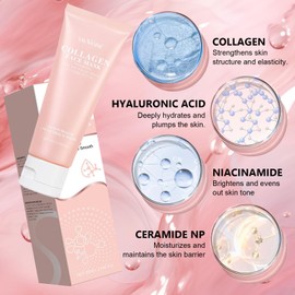 Collagen Night Wrapping Mask Collagen Mask Overnight Collagen Mask Face Overnight Reduces Sagging and Dullness Skin Radiant Skin Includes Mask Rod